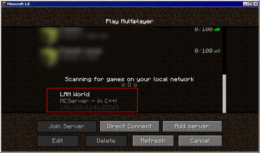 join lan minecraft with at launcher